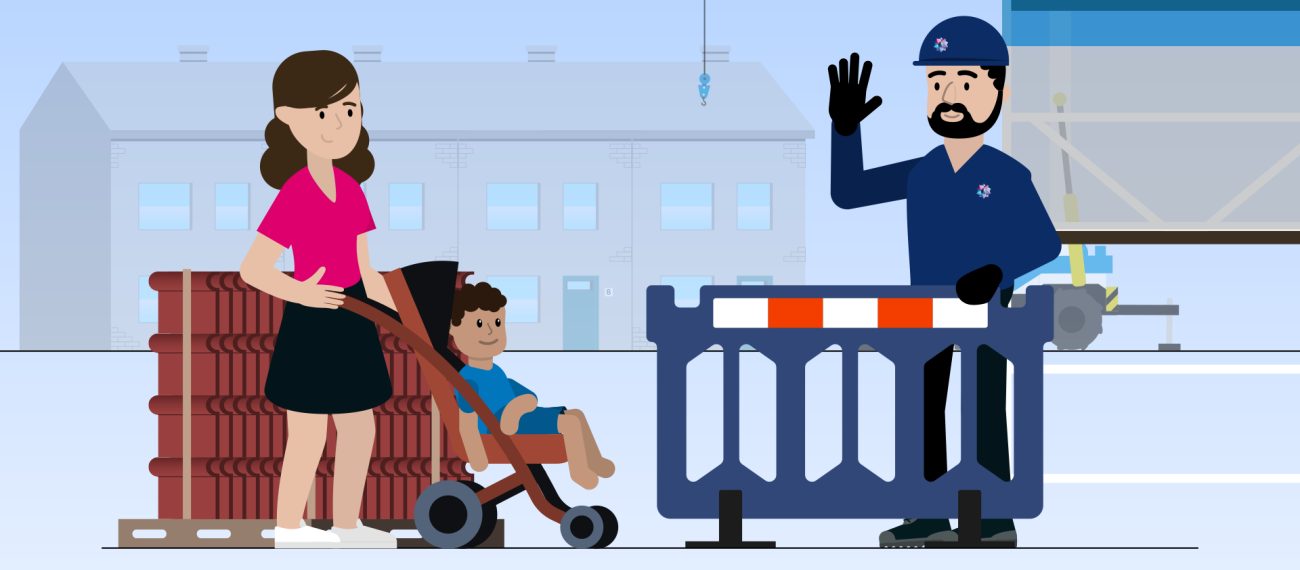 Medewerker en moeder buiten