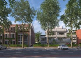 Transformatie CZ-kantoor Sittard – impressie van nieuwe gevels, groen en levendige plint aan stadslaan